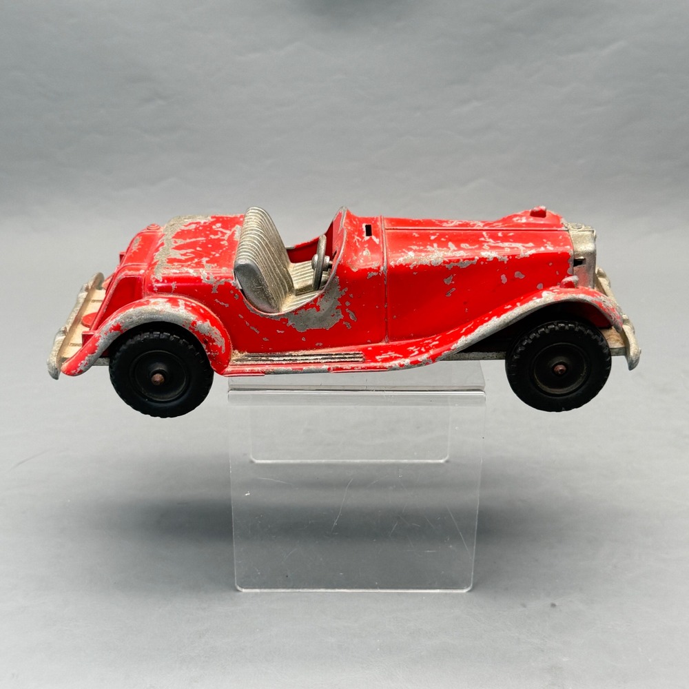 Vintage 1950's HUBLEY KIDDIE MG Type Sports Car 8.75" Red Diecast Toy - Picture 2 of 10